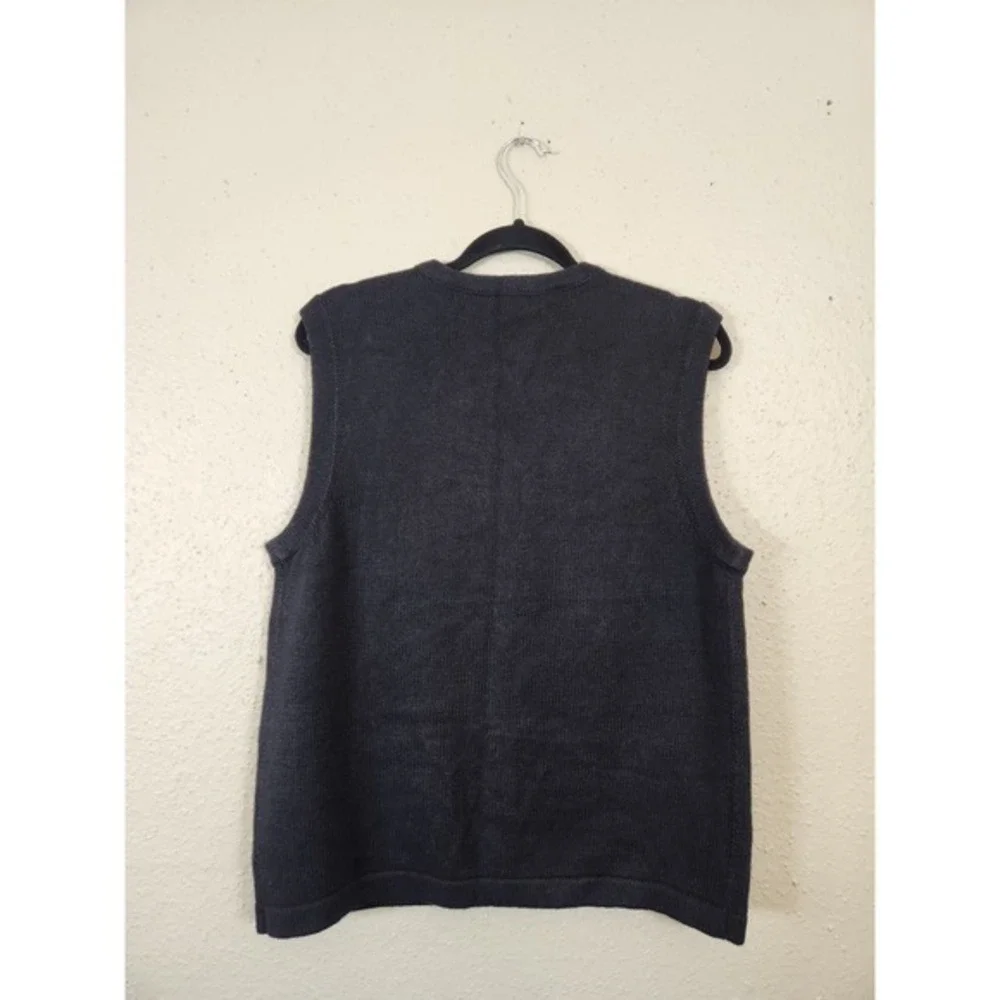 Bechamel Christmas Vest Novelty Snowman Holiday Sweater Vest Black Large‎